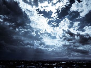 Aerial view of storm clouds over sky
