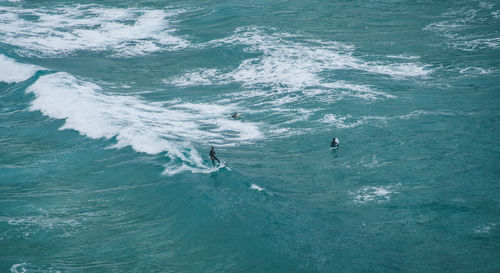 High angle view of sea