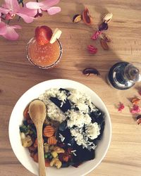 Close-up of food served in plate