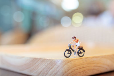 Close-up of toy on table