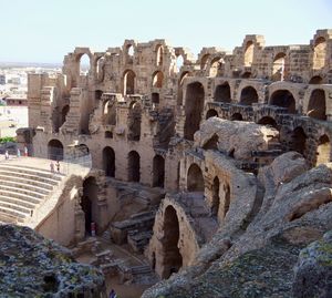 Panoramic view of coliseum