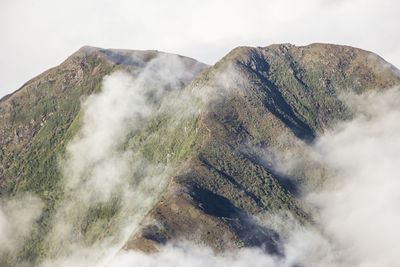 Scenic view of volcanic mountain