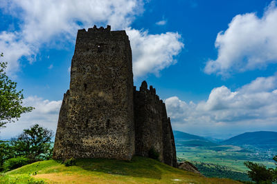 Restoraton of skhvilo castle ruins in shida karti region of georgia