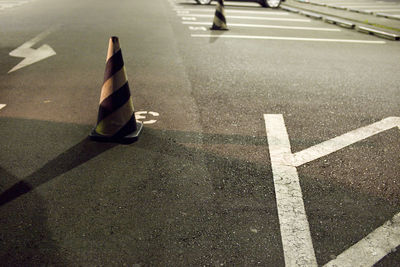 Traffic cone on street