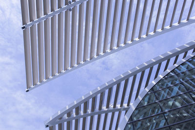 Low angle view of modern building against sky