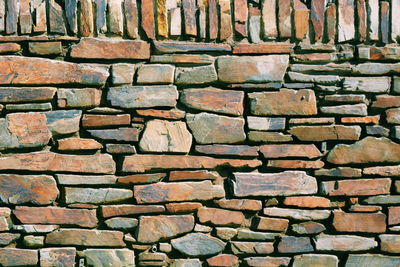 Detail shot of stone wall