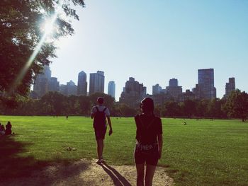 Woman standing in park