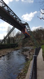 Low angle view of bridge over river