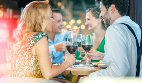 Group of people at restaurant