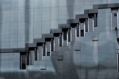 Digital composite image of staircase in building