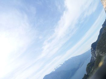 Low angle view of mountain against sky