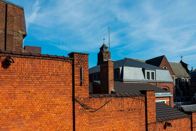 Low angle view of building against sky