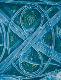 Aerial view of highways in city