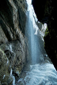 Scenic view of waterfall