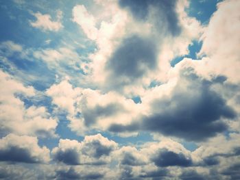 Low angle view of clouds in sky