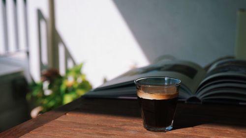 Close-up of drink on table