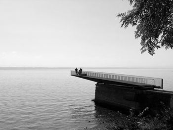 Pier on lake neuchâtel