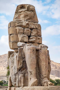 Giant egyptian statue. rock.