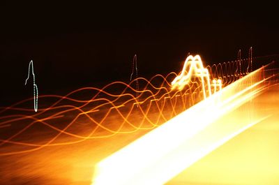 Light trails at night