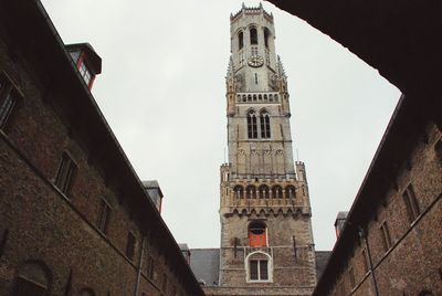 Low angle view of clock tower