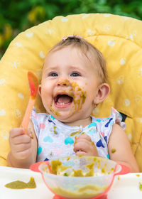 Portrait of cute baby girl