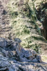 Water flowing through rocks