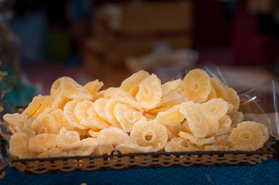 Close-up of sweet food on table