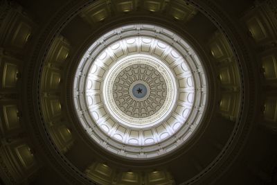 Interior of illuminated building