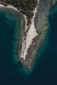 High angle view of sea shore