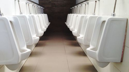 Interior of public restroom