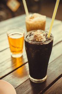 Close-up of drink on table