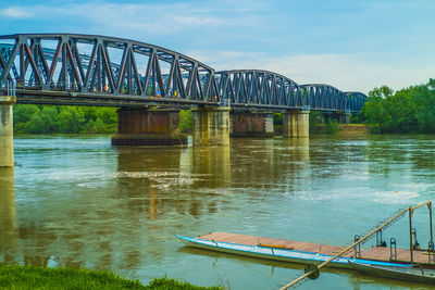 Bridge over river against sky