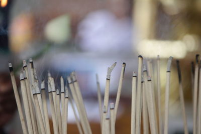 The incense burned to worship the buddha and the sacred.