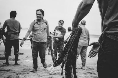 Fishermen at beach