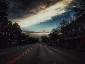 Road in city at night