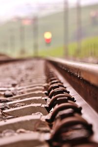 Close-up of railroad track