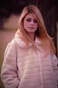 Portrait of beautiful young woman