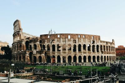 Historic building against clear sky