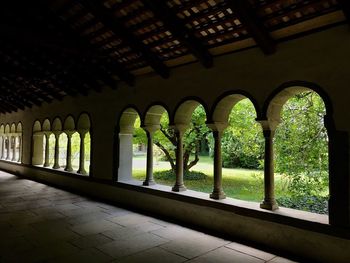 View of arched through window