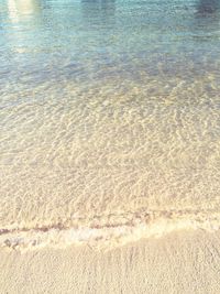 High angle view of waves in sea