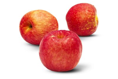 Close-up of apple against white background