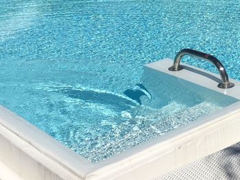 Close-up of water against blue sky