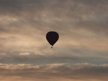 Low angle view of hot air balloon against sky