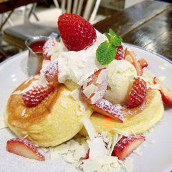 Close-up of dessert in plate