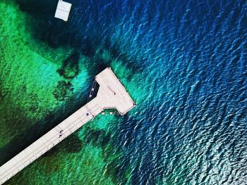High angle view of swimming pool