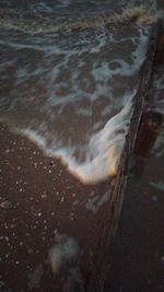 Full frame shot of water flowing on street