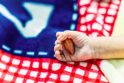 Close-up of baby hand