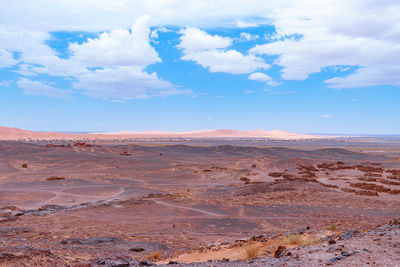 Scenic view of desert against sky