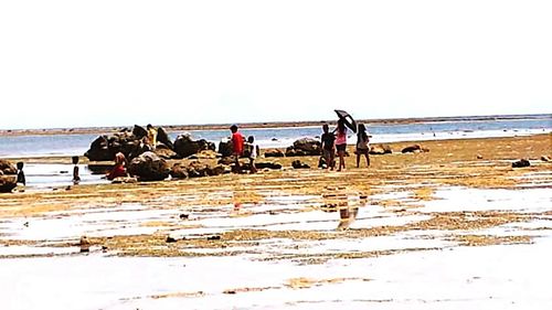 Group of people on beach