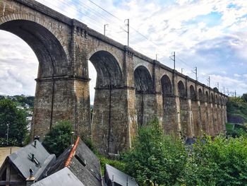 Low angle view of bridge against sky